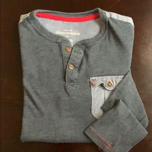 Abercrombie kids blue long sleeve t-shirt 13/14
